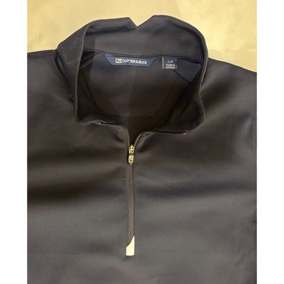 Cutter & Buck Traverse Stretch Eco Quarter Zip Womens Pullover Navy Large - Picture 5 of 8